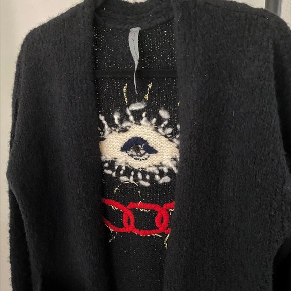 RAQUEL ALLEGRA LOVE EYE EMBROIDERED CARDIGAN  ) or XS - Picture 8 of 12